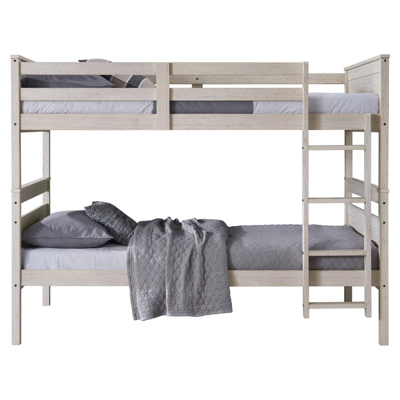 Home Design Exeter Twin Over Twin Solid Wood Standard Bunk Bed Frame