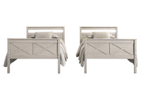 Home Design Exeter Twin Over Twin Solid Wood Standard Bunk Bed Frame