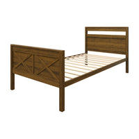 Home Design Exeter Twin Over Twin Solid Wood Standard Bunk Bed Frame