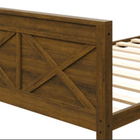Home Design Exeter Twin Over Twin Solid Wood Standard Bunk Bed Frame