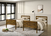 Home Design Exeter Twin Over Twin Solid Wood Standard Bunk Bed Frame