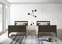 Exeter Twin Over Twin Solid Wood Bunk Bed Frame with Guardrails and Ladder
