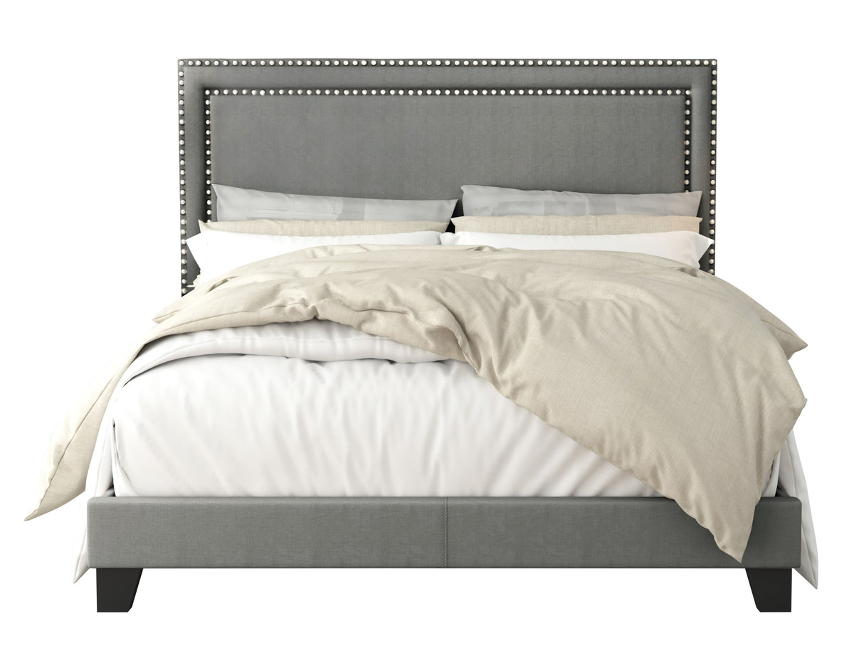 Home Design Ocala Upholstered Panel Bed Frame