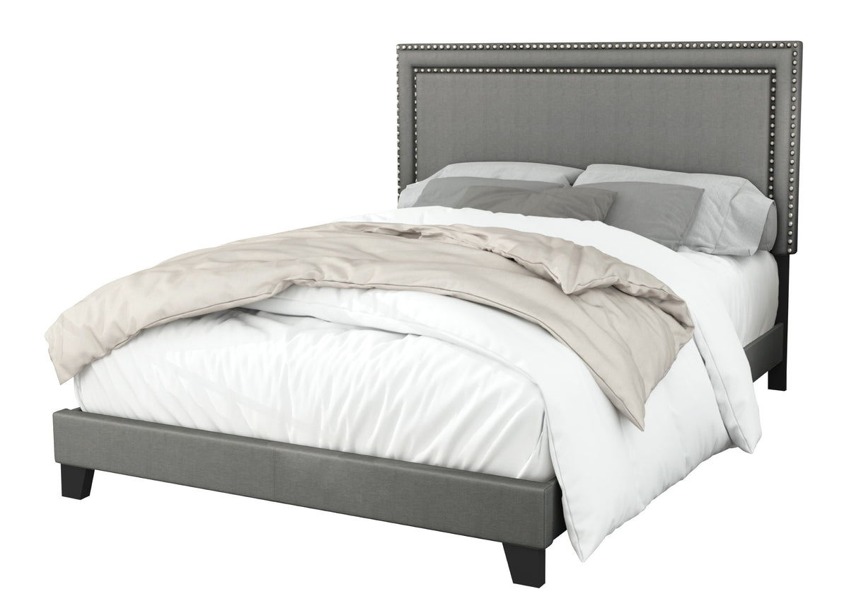 Home Design Ocala Upholstered Panel Bed Frame