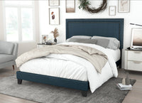 Home Design Ocala Upholstered Panel Bed Frame