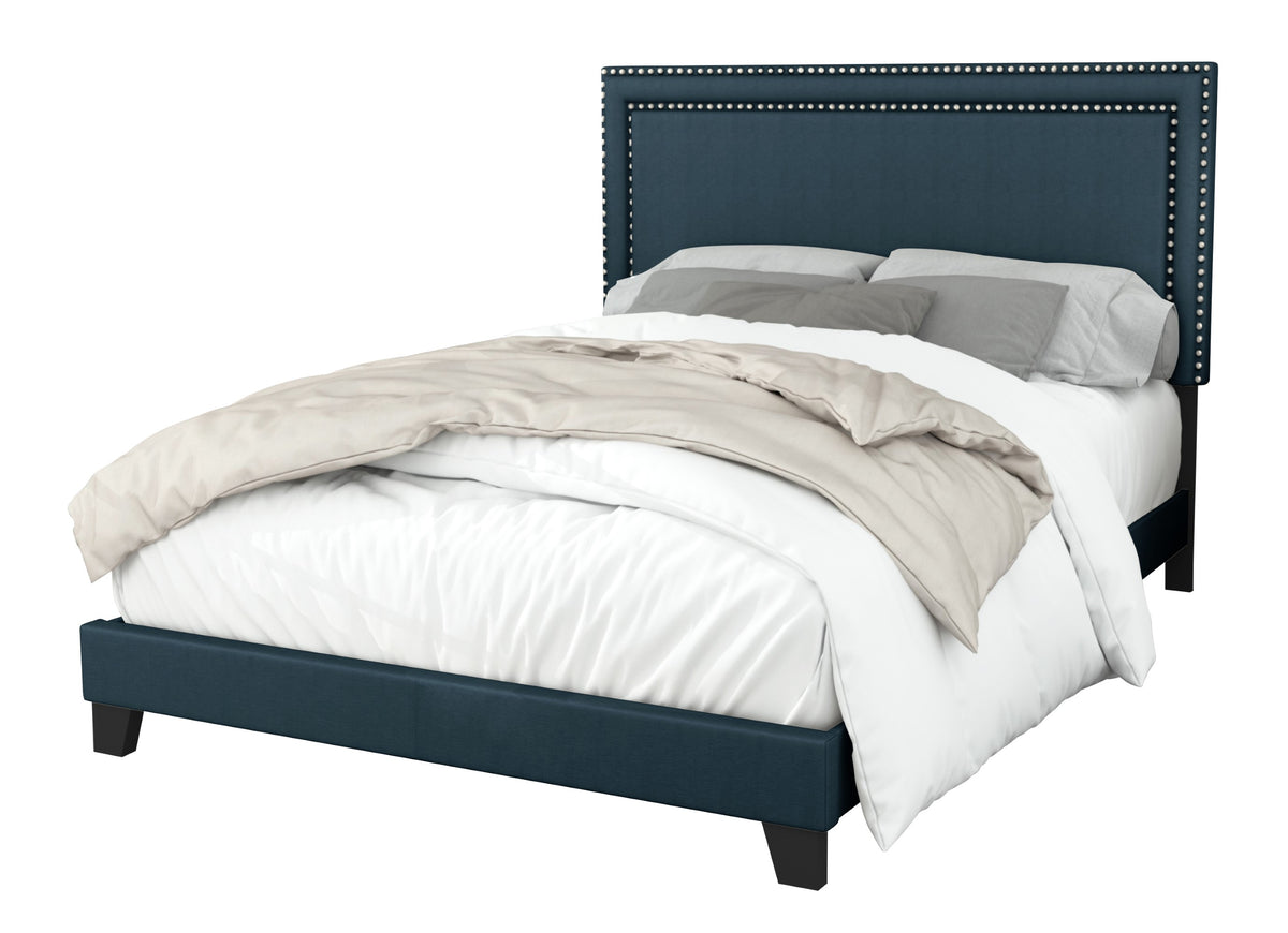 Home Design Ocala Upholstered Panel Bed Frame