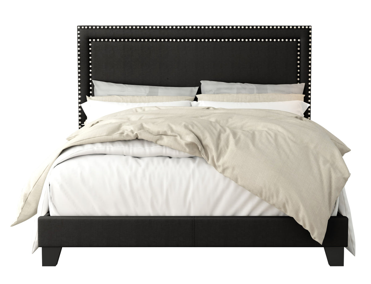 Home Design Ocala Upholstered Panel Bed Frame