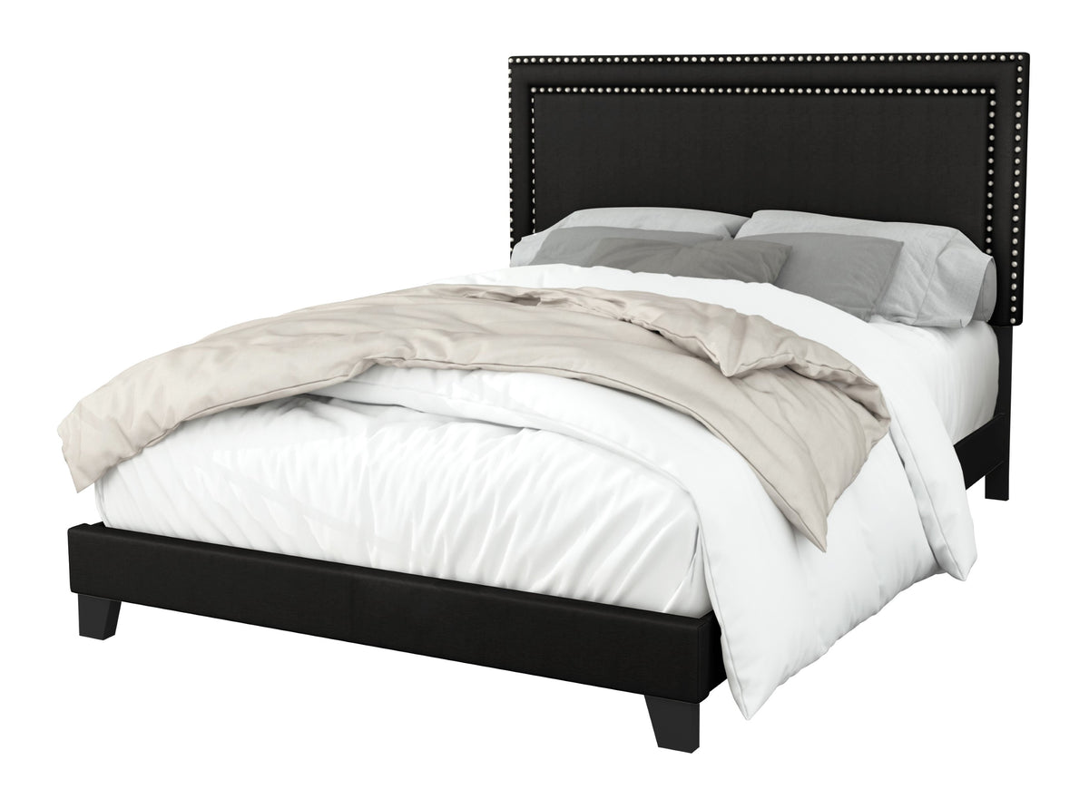 Home Design Ocala Upholstered Panel Bed Frame