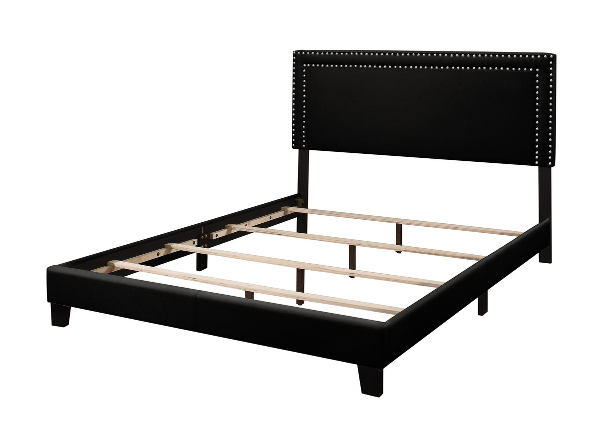Home Design Ocala Upholstered Panel Bed Frame