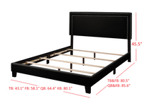 Home Design Ocala Upholstered Panel Bed Frame