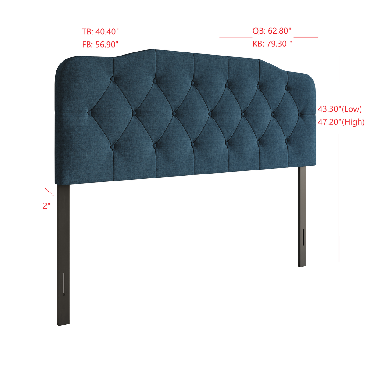 Home Design Albany Tufted Upholstered Headboard