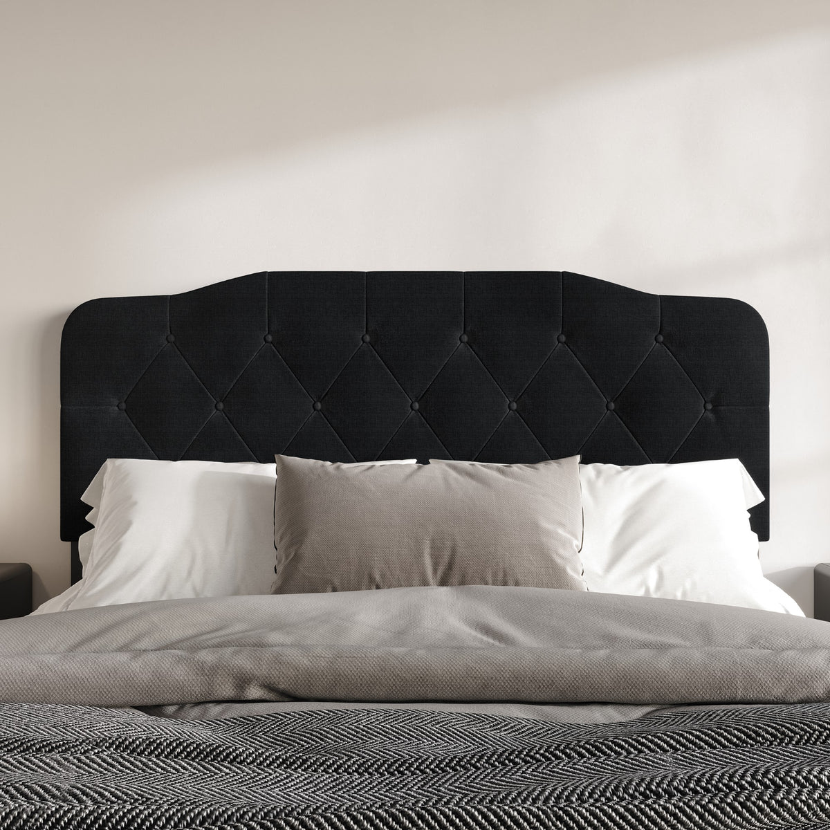 Home Design Albany Tufted Upholstered Headboard