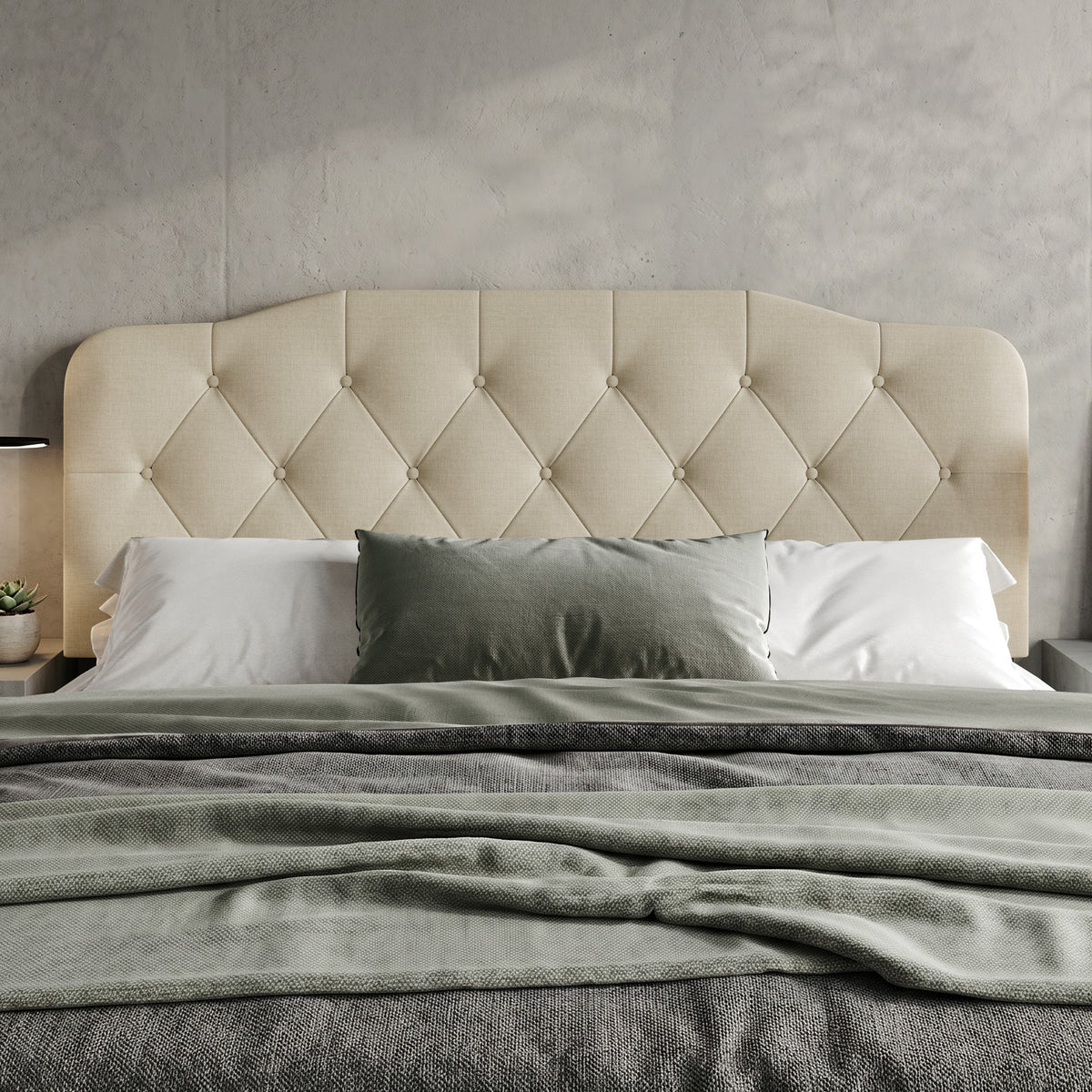 Albany Tufted Upholstered Headboard with Adjustable Height and Foam Padding