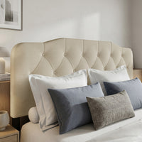 Albany Tufted Upholstered Headboard with Adjustable Height and Foam Padding