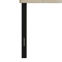Home Design Albany Tufted Upholstered Headboard with Adjustable Height and Foam Padding, Beige, Easy Assembly