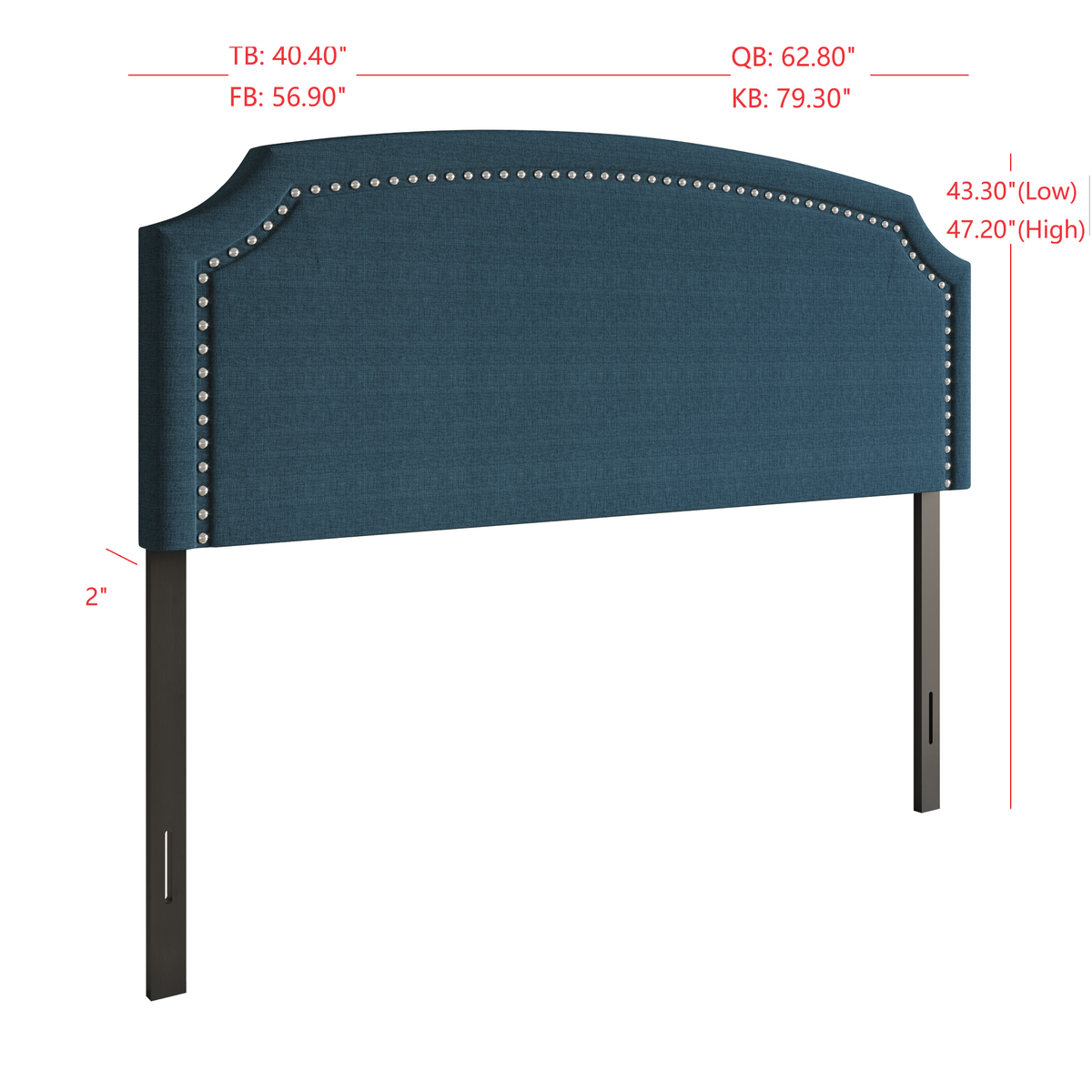 Home Design Bowie Upholstered Headboard