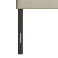 Home Design Corona Upholstered Headboard with Foam Padding, Horizontal Channel Tufting Design, Beige, Easy Assembly