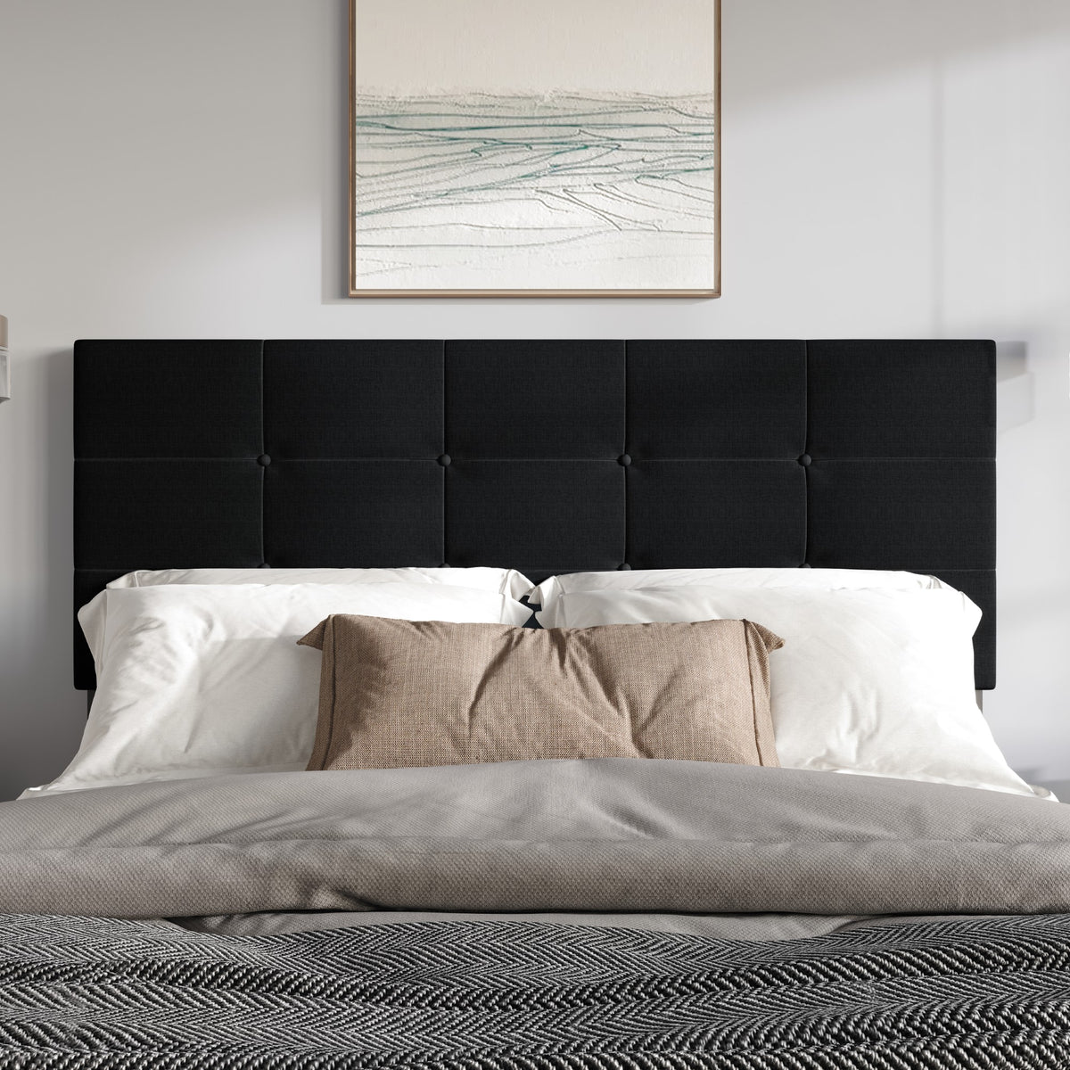 Home Design Dillon Tufted Upholstered Headboard