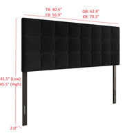 Ecorse Tufted Upholstered Headboard with Button Tufting and Foam Padding