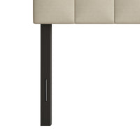 Home Design Ecorse Tufted Upholstered Headboard with Button Tufting and Foam Padding, Beige, Easy Assembly