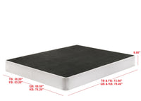 Home Design Canton Standard Profile Metal Box Spring, Mattress Metal Foundation, Fabric Cover Included, Easy Assembly