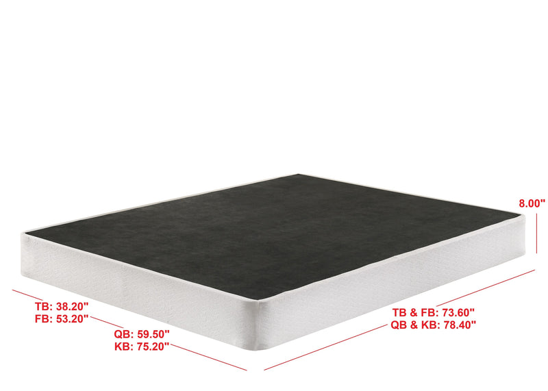Home Design Canton Standard Profile Metal Box Spring, Mattress Metal Foundation, Fabric Cover Included, Easy Assembly