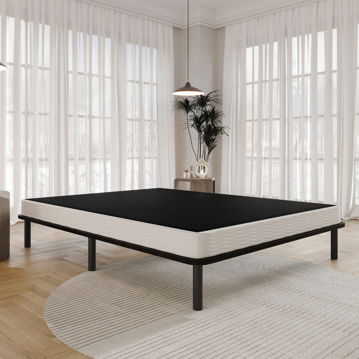 Home Design Concord Metal Box Spring, Black/White
