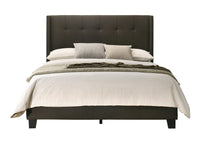 Home Design Evelyn Upholstered Panel Bed Frame