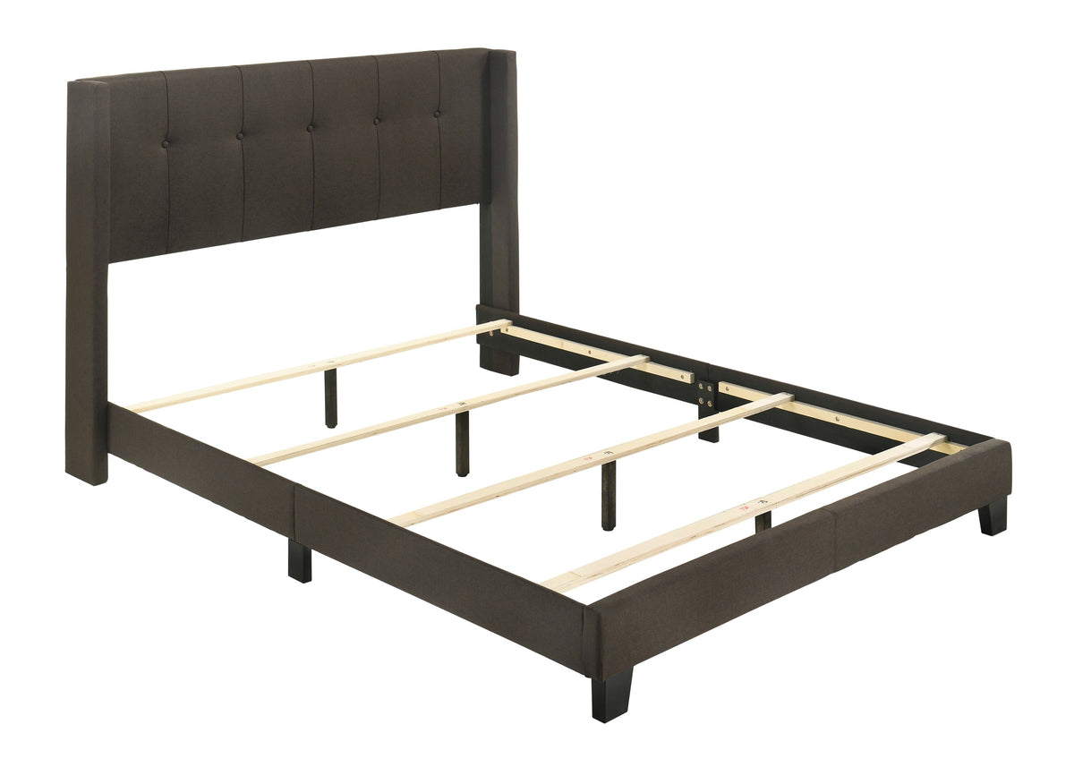 Home Design Evelyn Upholstered Panel Bed Frame