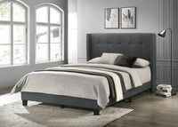 Home Design Evelyn Upholstered Panel Bed Frame