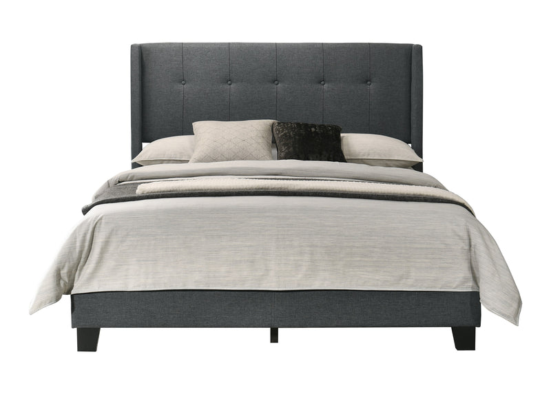 Home Design Evelyn Upholstered Panel Bed Frame