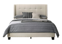 Home Design Evelyn Upholstered Panel Bed Frame