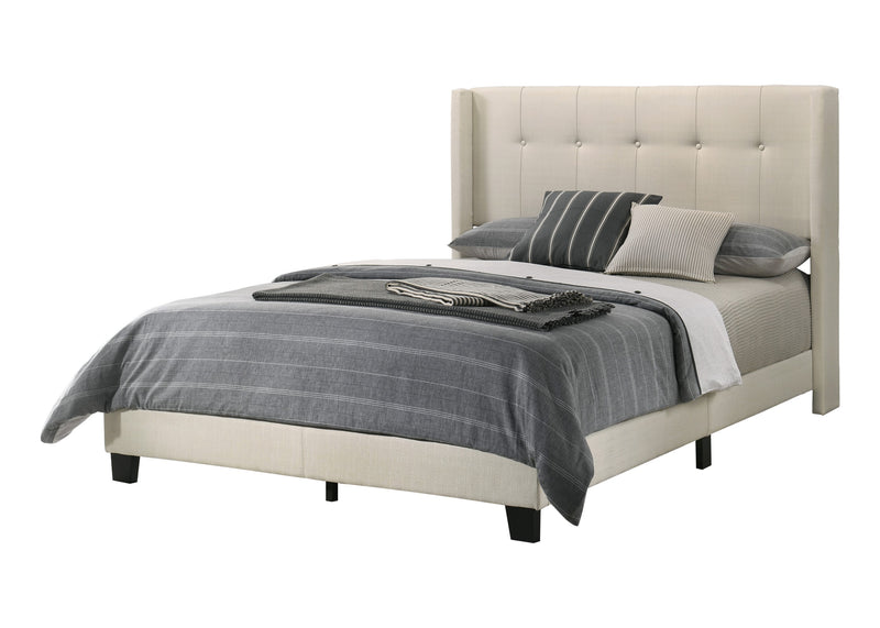 Home Design Evelyn Upholstered Panel Bed Frame