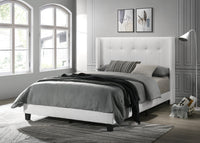Home Design Evelyn Upholstered Panel Bed Frame