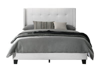 Home Design Evelyn Upholstered Panel Bed Frame