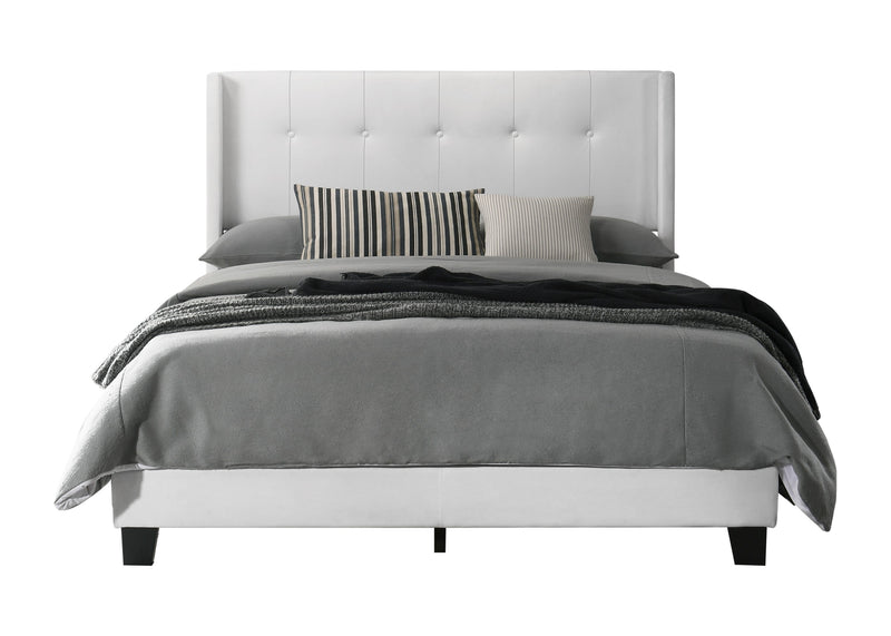 Home Design Evelyn Upholstered Panel Bed Frame