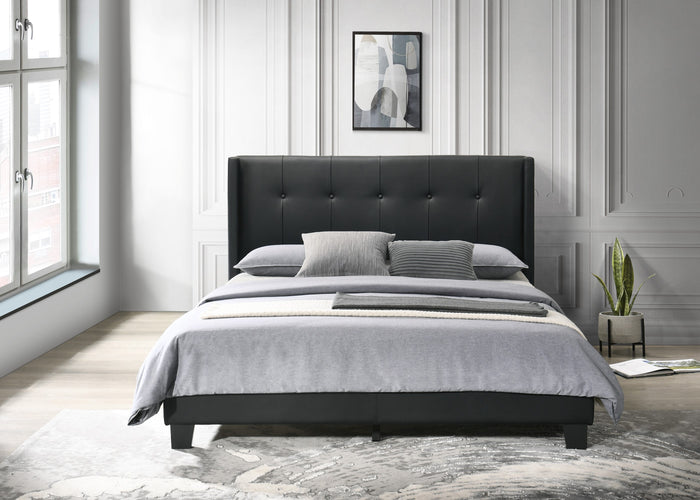 Home Design Evelyn Upholstered Platform Bed Frame