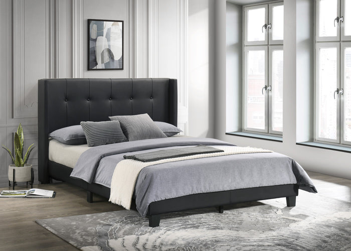 Home Design Evelyn Upholstered Platform Bed Frame