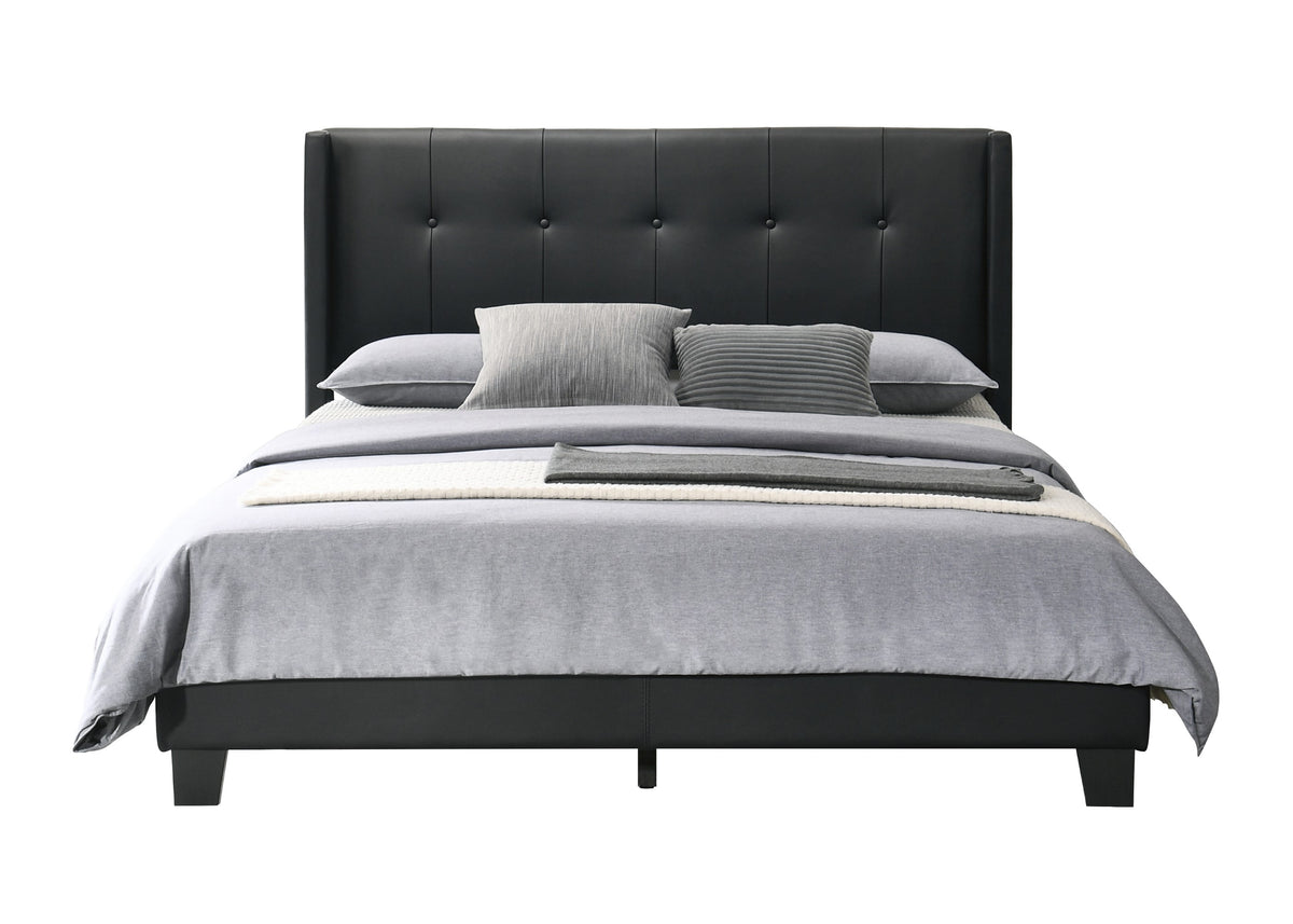 Home Design Evelyn Upholstered Platform Bed Frame