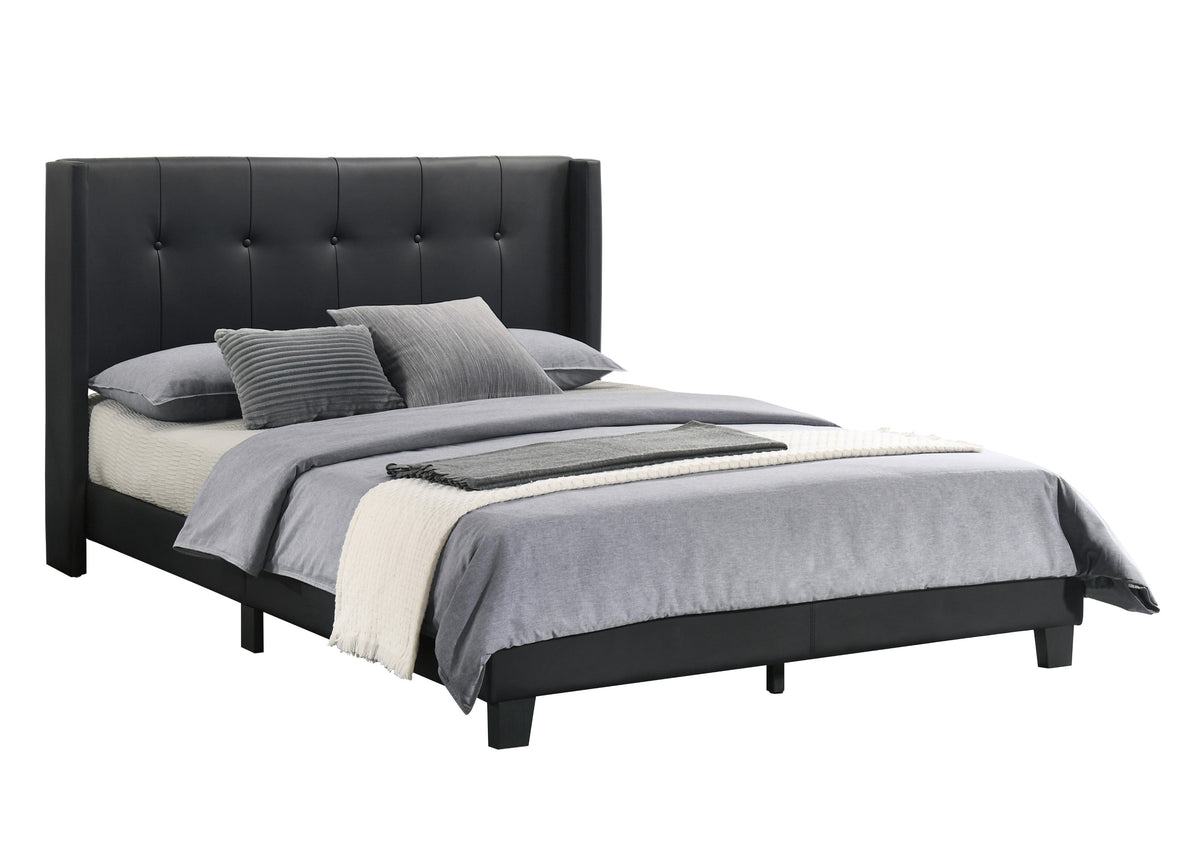 Home Design Evelyn Upholstered Platform Bed Frame
