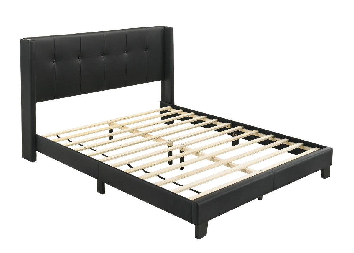 Home Design Evelyn Upholstered Platform Bed Frame