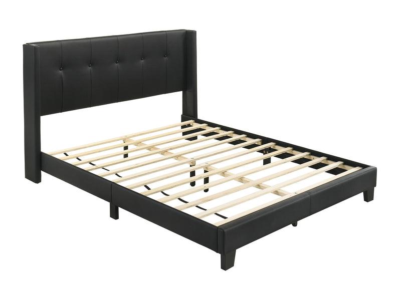 Home Design Evelyn Upholstered Platform Bed Frame