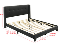 Home Design Evelyn Upholstered Platform Bed Frame