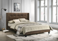 Home Design Evelyn Upholstered Platform Bed Frame