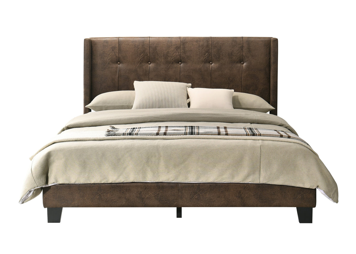 Home Design Evelyn Upholstered Platform Bed Frame