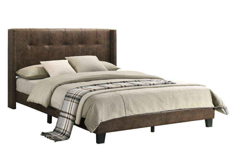 Home Design Evelyn Upholstered Platform Bed Frame