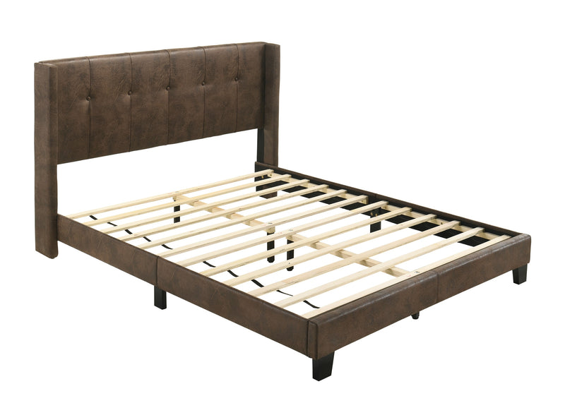 Home Design Evelyn Upholstered Platform Bed Frame