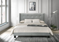 Home Design Evelyn Upholstered Platform Bed Frame