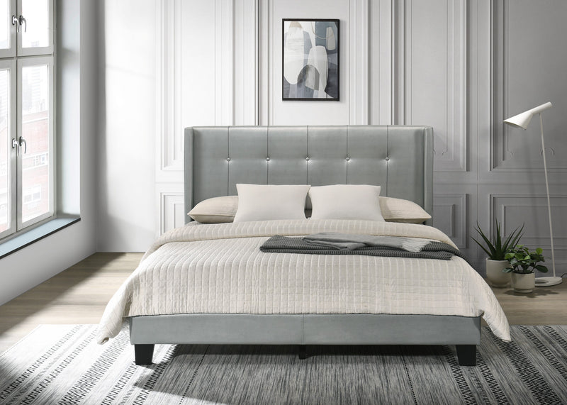 Home Design Evelyn Upholstered Platform Bed Frame
