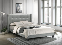 Home Design Evelyn Upholstered Platform Bed Frame
